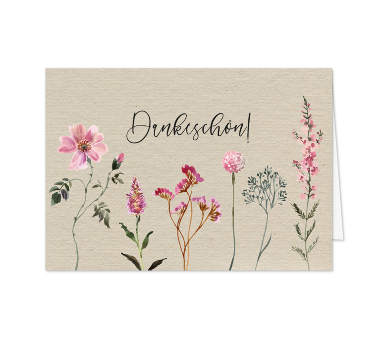 Karte: Zarte Blumen