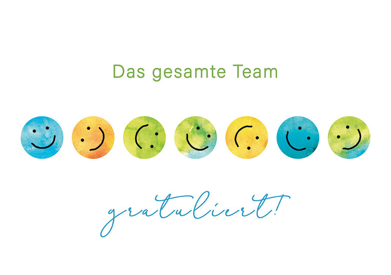 Grußkarte: Witzige Smilies