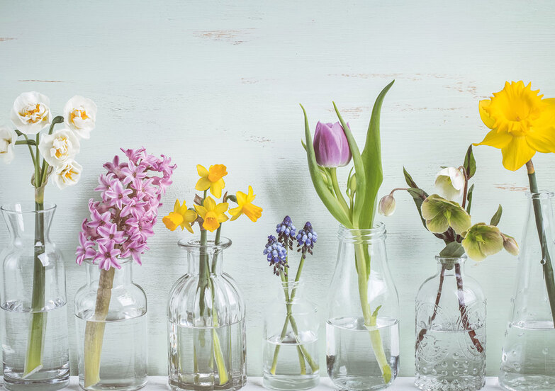 Grußkarte: Kleiner Blumenreigen