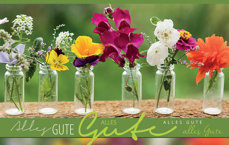 Grußkarte: Bottled Flowers