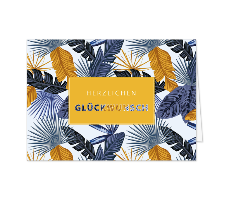 Karte: Gold und Blau