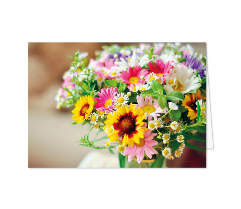 Karte: Bunte Blumenpracht