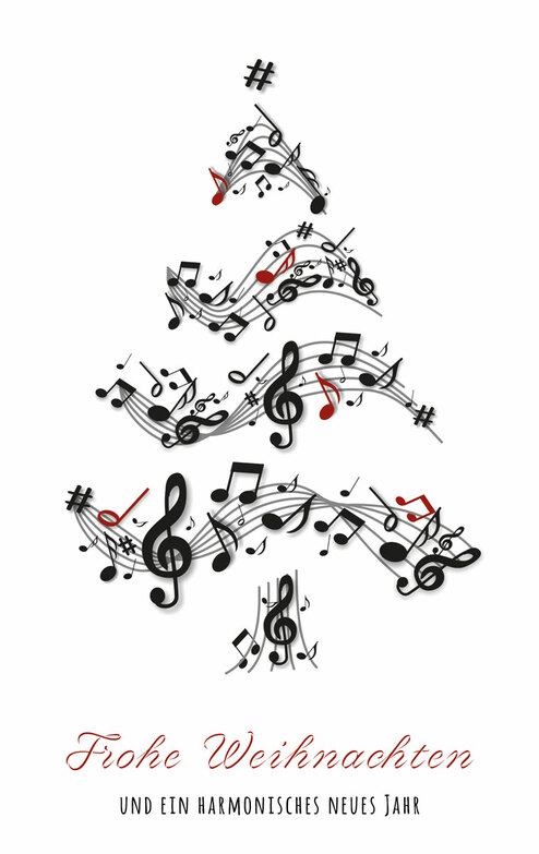 Weihnachtskarte: Musikalisch