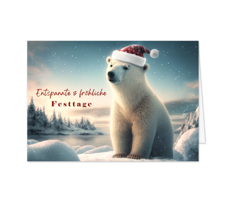 Karte: Flauschiger Weihnachtsbote