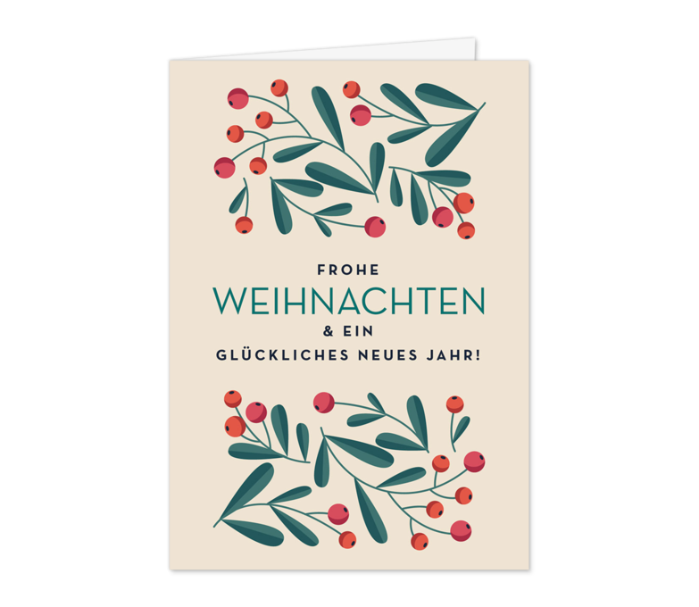 Karte: Winterliche Beeren
