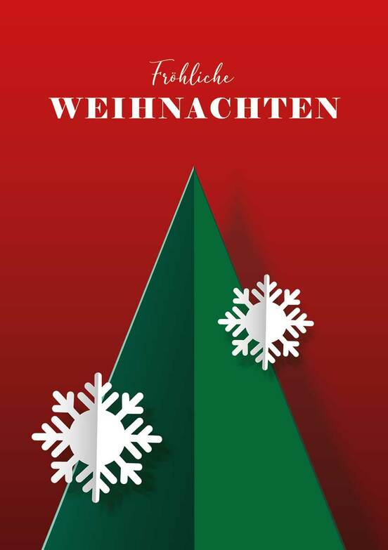 Weihnachtskarte: Kunstvolle Faltung