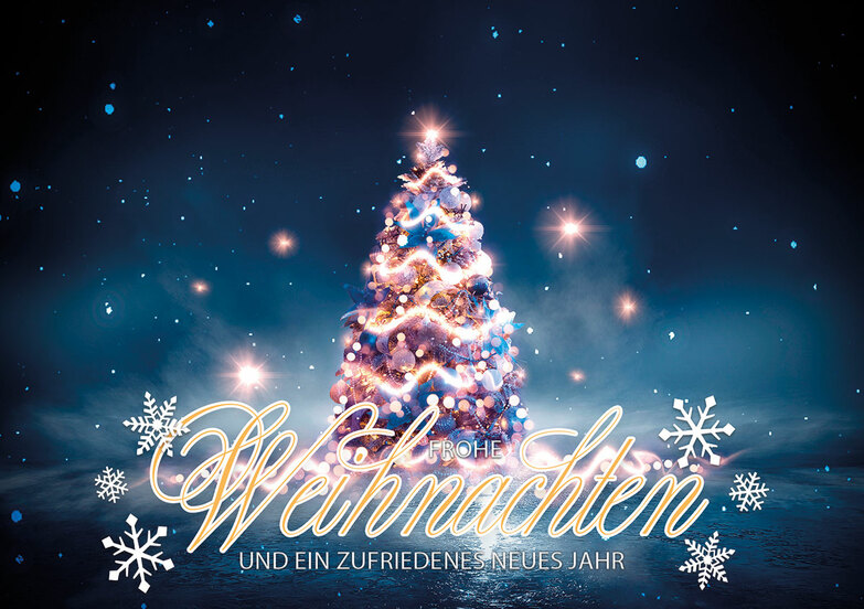 Weihnachtskarte: Prachtvoller Christbaum