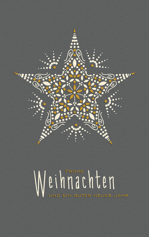 Weihnachtskarte: Antikstern