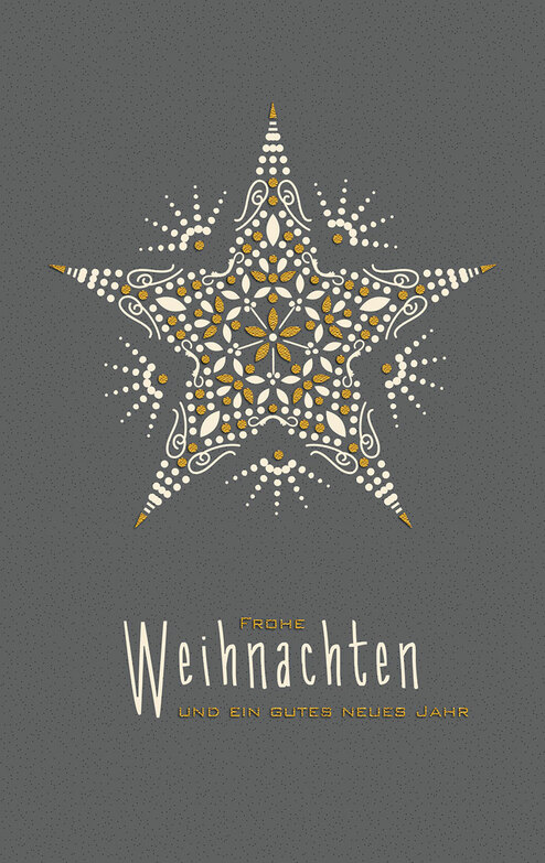 Weihnachtskarte: Antikstern