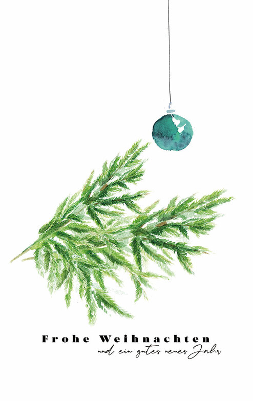Weihnachtskarte: Ein Zweig