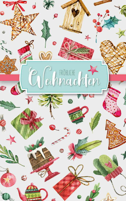 Weihnachtskarte: Fröhliches Muster