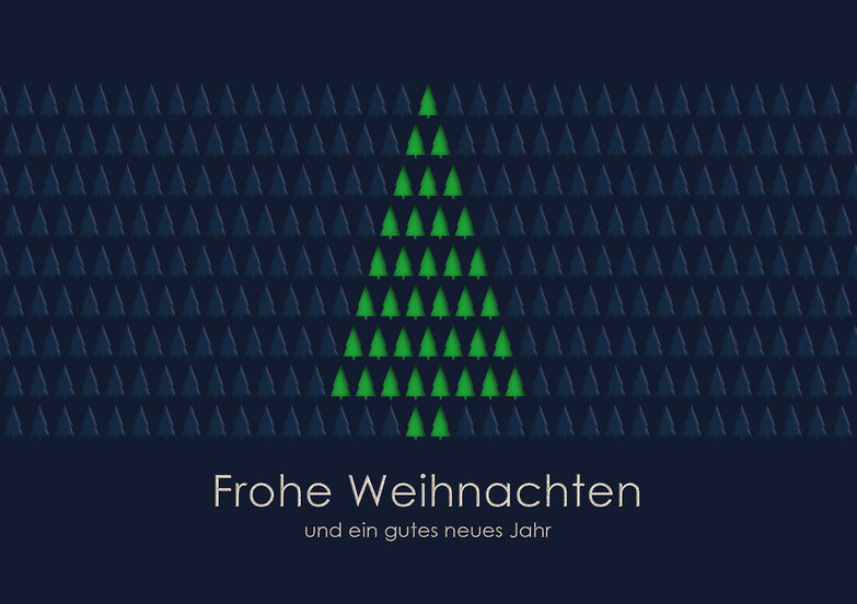 Weihnachtskarte: Tree of Life - Grün