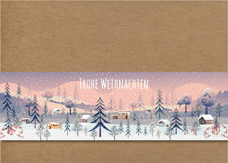 Weihnachtskarte: Wimmelbild