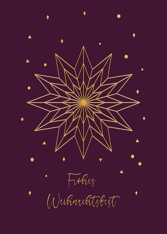 Weihnachtskarte: Filigraner Stern