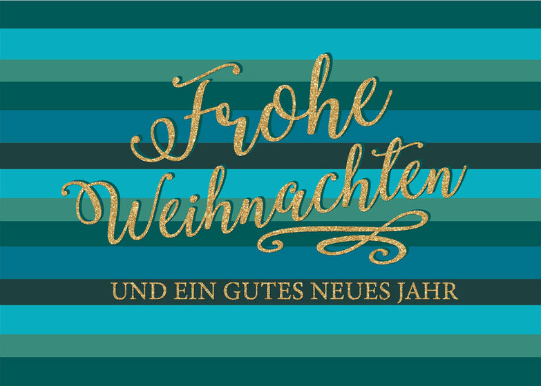 Weihnachtskarte: Streifen