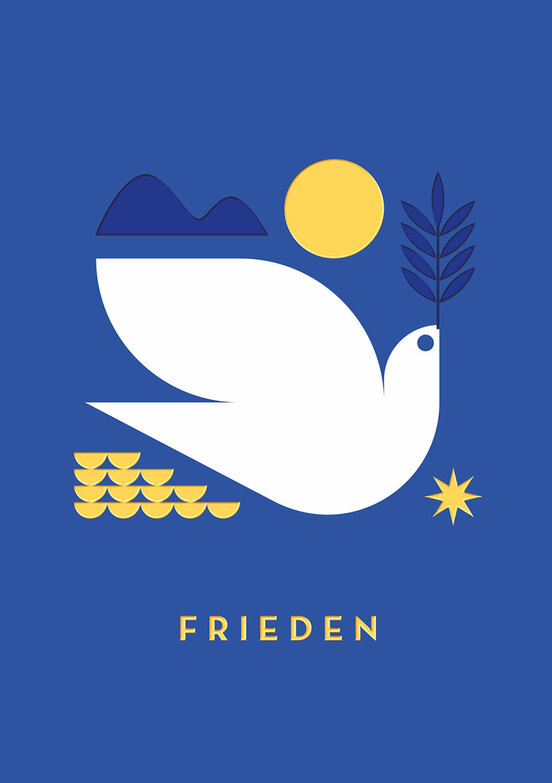 Weihnachtskarte: Frieden