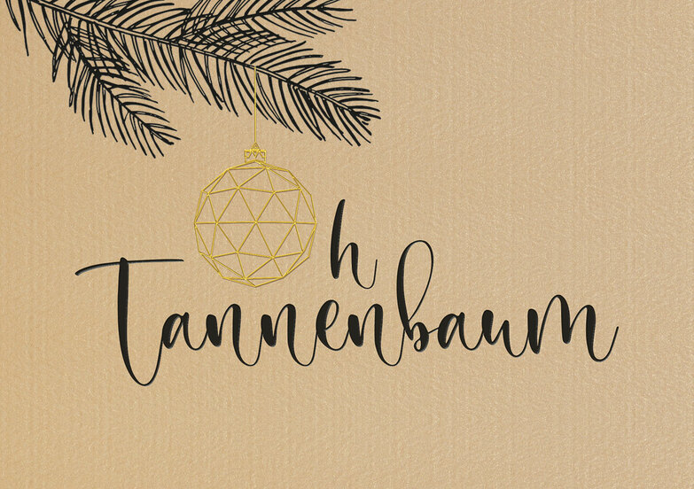 Weihnachtskarte: Oh Tannenbaum