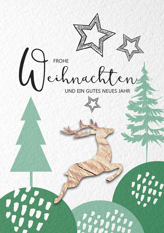 Weihnachtskarte: Von Hügel zu Hügel