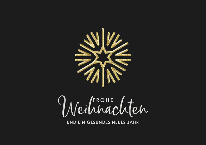 Weihnachtskarte: Sternensymbol