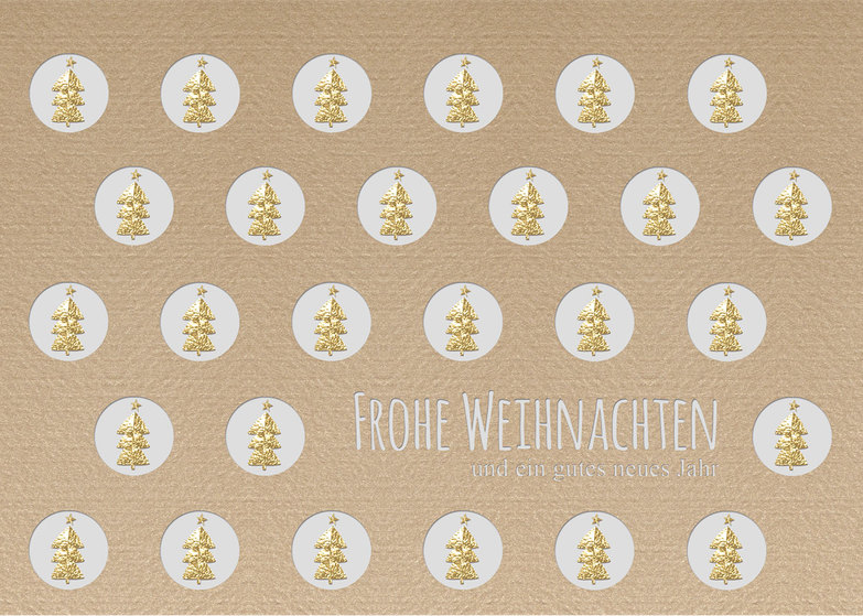 Weihnachtskarte: Schwebende Bäumchen