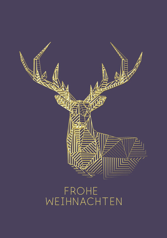 Weihnachtskarte: Geometric Deer