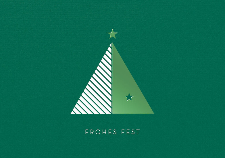 Weihnachtskarte: Zwei Seiten