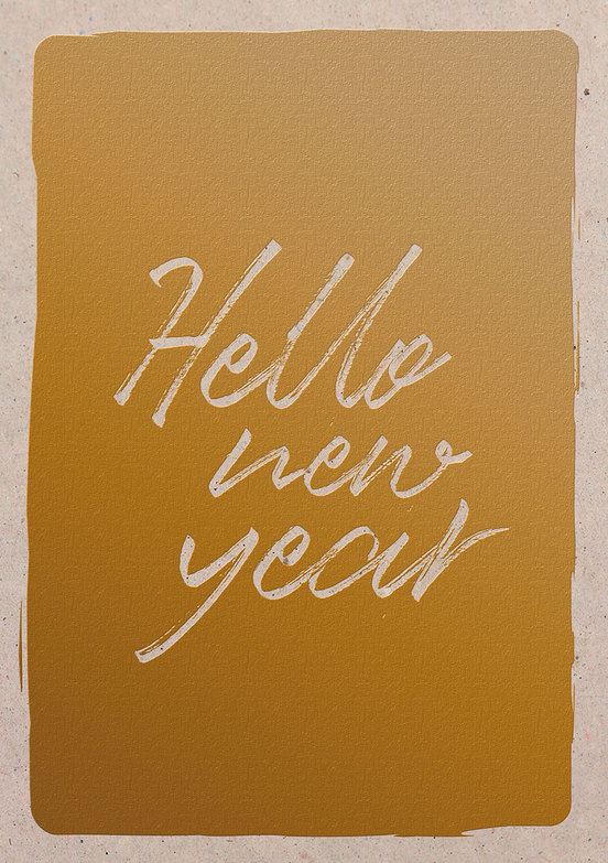 Weihnachtskarte: Hello