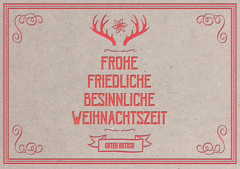Weihnachtskarte: Urig und stimmungsvoll