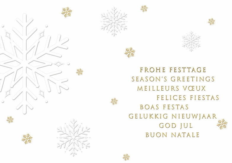 Weihnachtskarte: Goldene Glanzpunkte