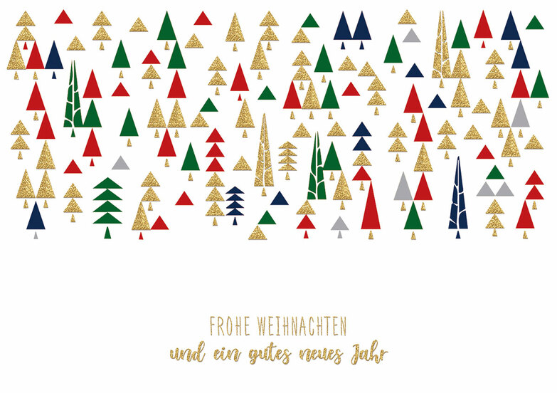 Grußkarte: Fröhlicher Winterwald