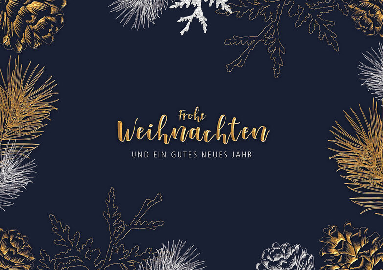Grußkarte: Fein veredelt