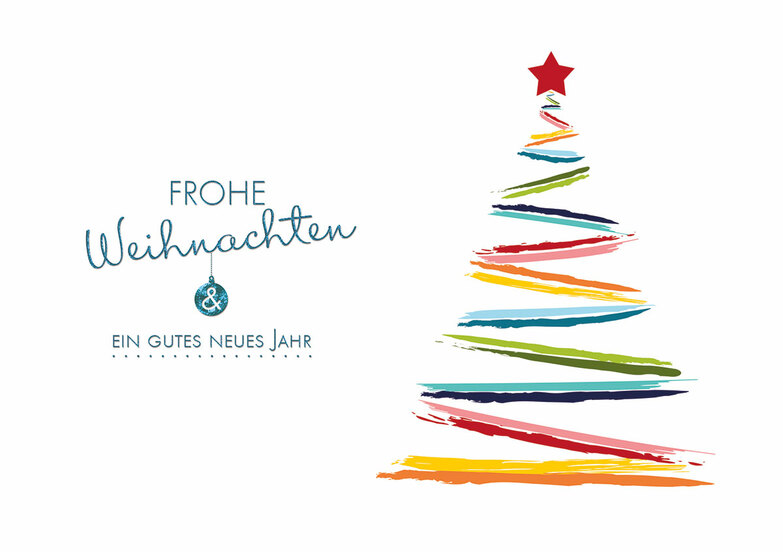 Grußkarte: Streifenbaum