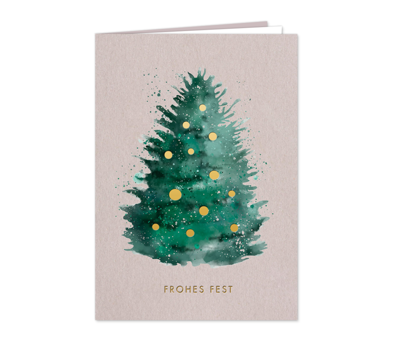 Karte: Mit Pinsel und Gold